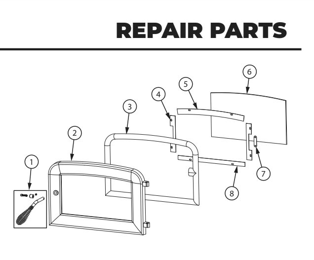 Repair Parts 2 Diagram and Parts List for AW1820E  US Stove Company Heating Stove